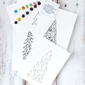 Christmas tree watercolor kit