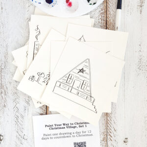 Christmas Village DIY Watercolor Kit Set 1