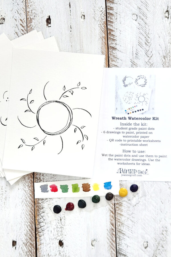 wreath watercolor kit