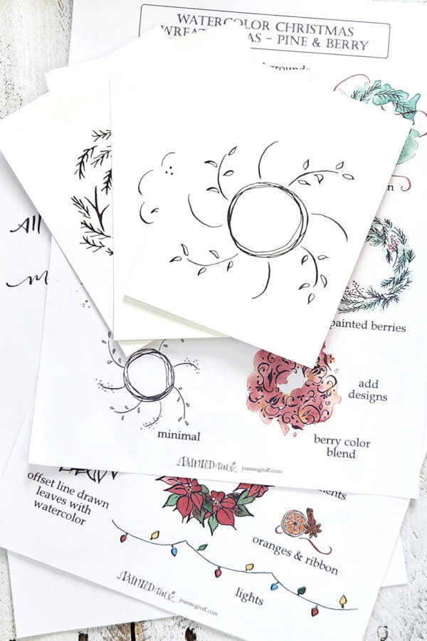 wreath drawings and idea worksheets