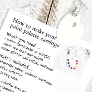 paint your own earrings kit, paint palettes