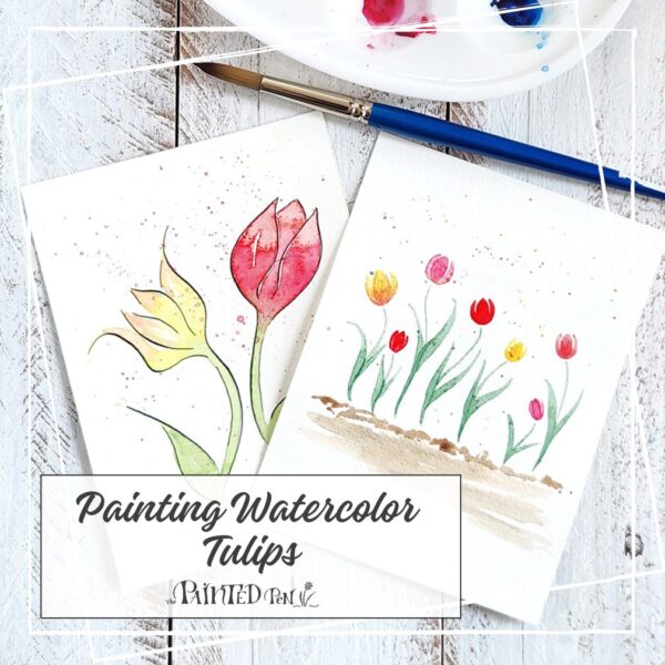 painting watercolor tulips workshop