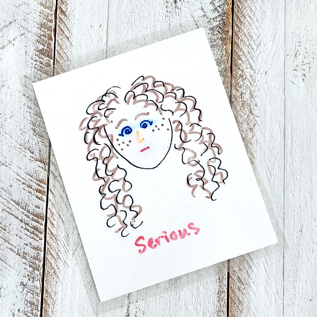 draw your face serious