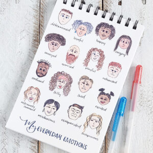 my everyday emotion feeling face sketchbook color cover